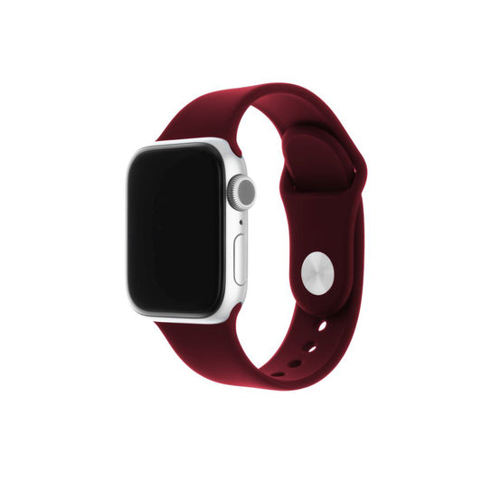 Bracelet Fixed Silicone Sporty pour Apple Watch 49mm / 46mm / 45mm / 44mm / 42mm Series, Cerise