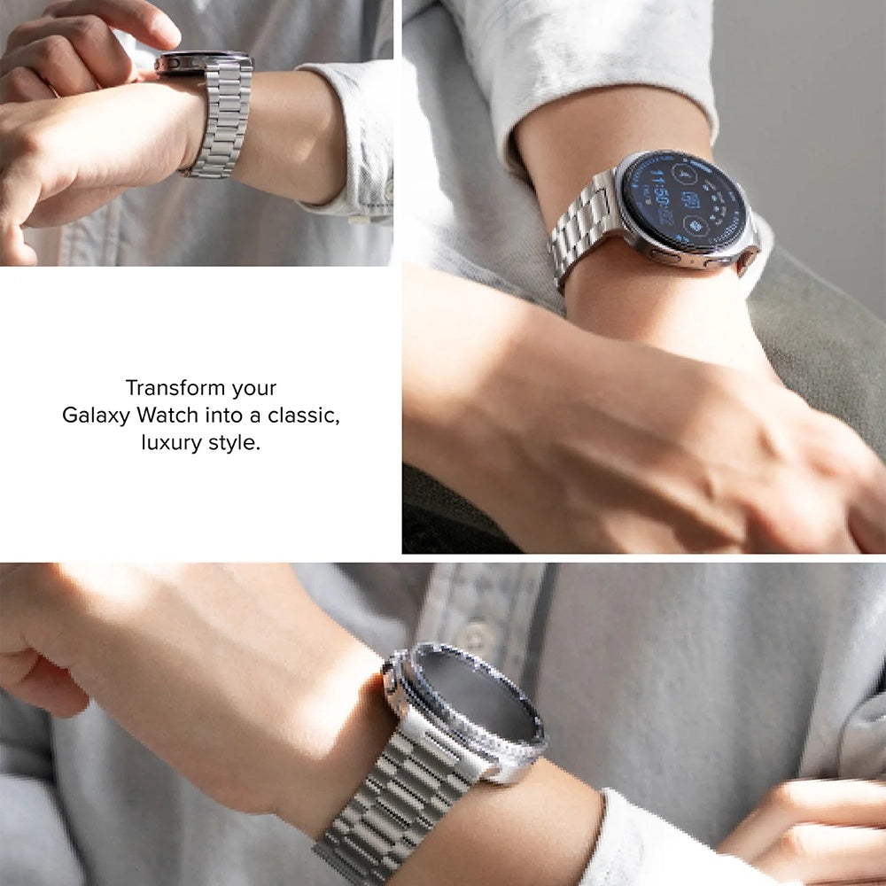 Bracelet Ringke Metal One Air pour Samsung Galaxy Watch8 / Watch8 Classic Series, Argenté