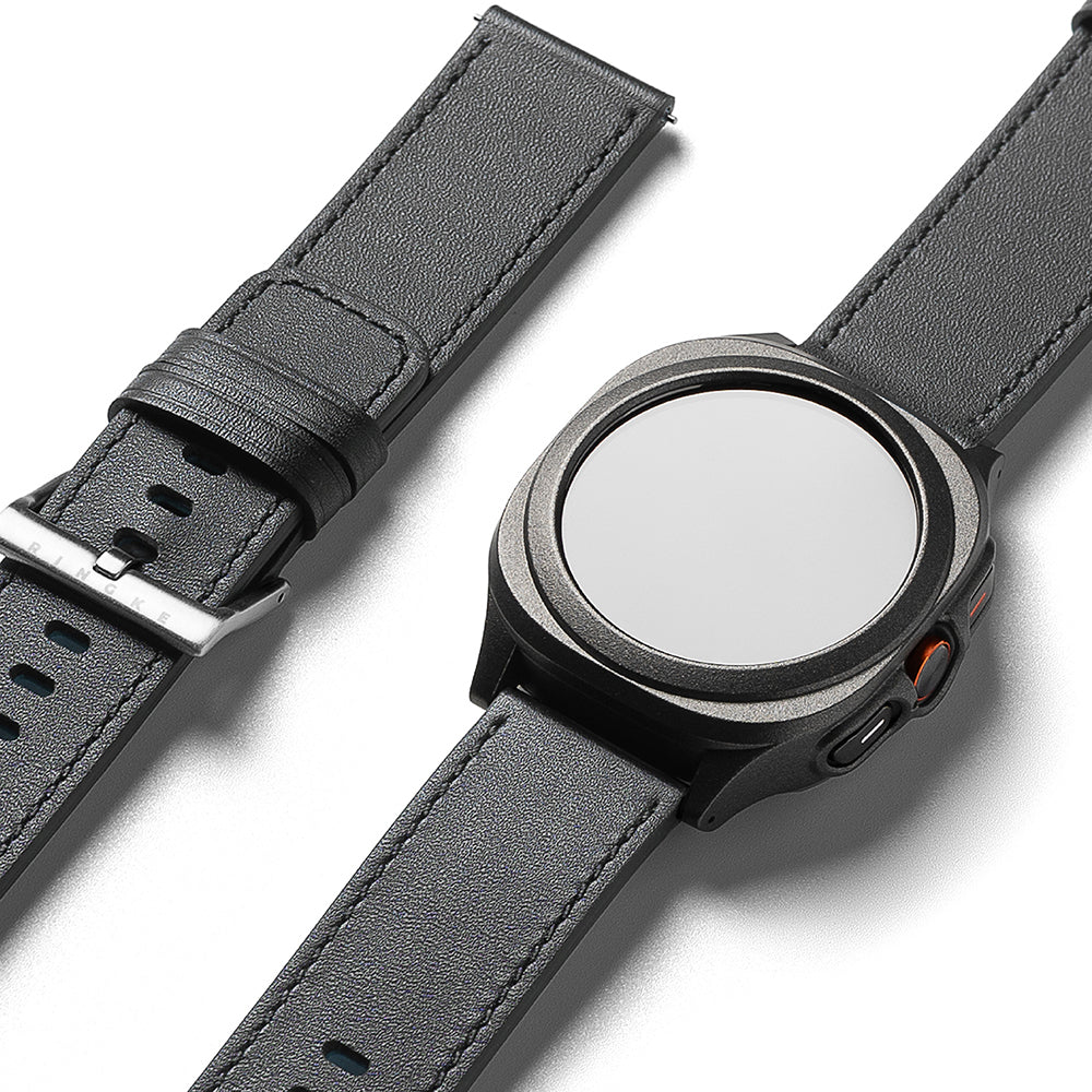 Bracelet Ringke One Basic Bold pour Fossil Watch / Mobvoi Watch / Suunto Watch Series, 24mm, Noir