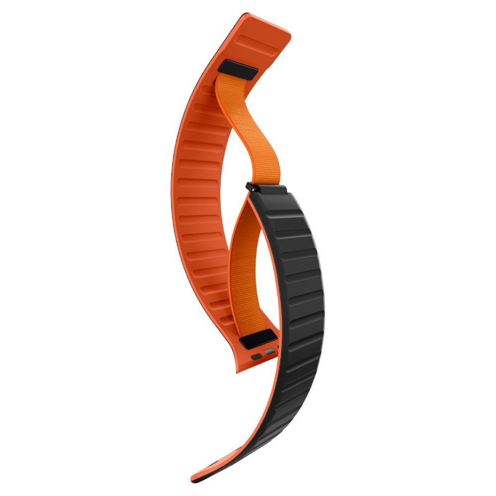 Bracelet Spigen Athlex Air M pour Apple Watch 49mm / 46mm / 45mm / 44mm Series, Noir Orange AMP11534