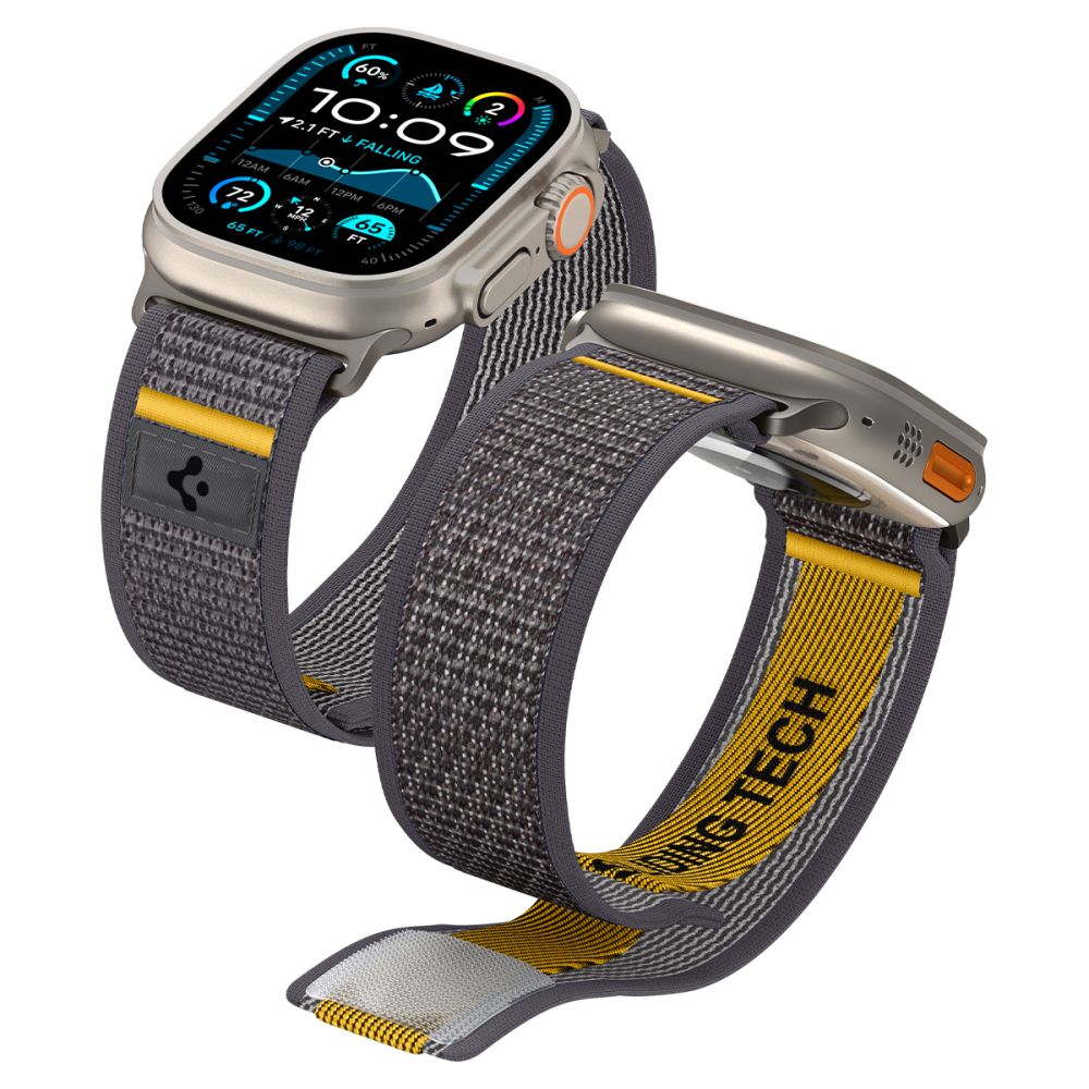 Bracelet Spigen Athlex Air pour Apple Watch 49mm / 46mm / 45mm / 44mm Series, Gris AMP09034