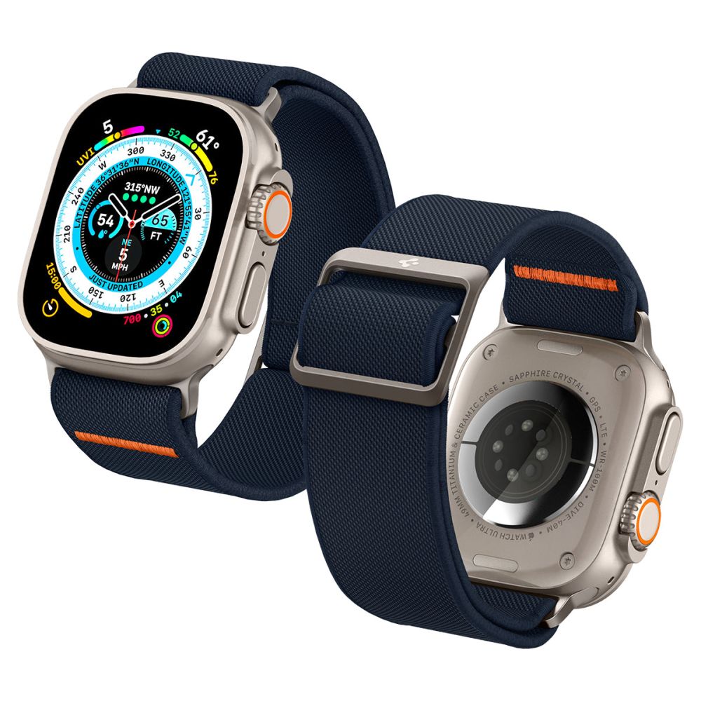 Bracelet Spigen Fit Lite Ultra pour Apple Watch 49mm / 46mm / 45mm / 44mm / 42mm Series, Bleu Marine AMP05984