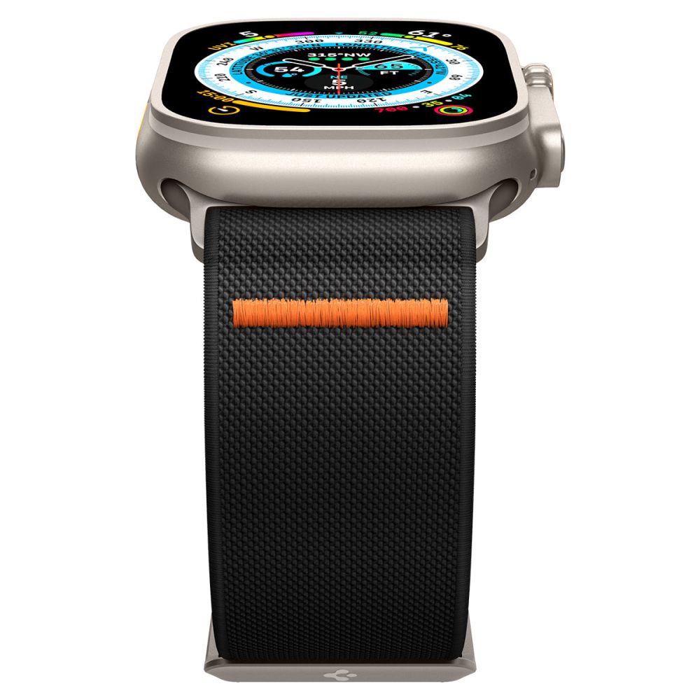 Bracelet Spigen Fit Lite Ultra pour Apple Watch 49mm / 46mm / 45mm / 44mm / 42mm Series, Noir AMP05983