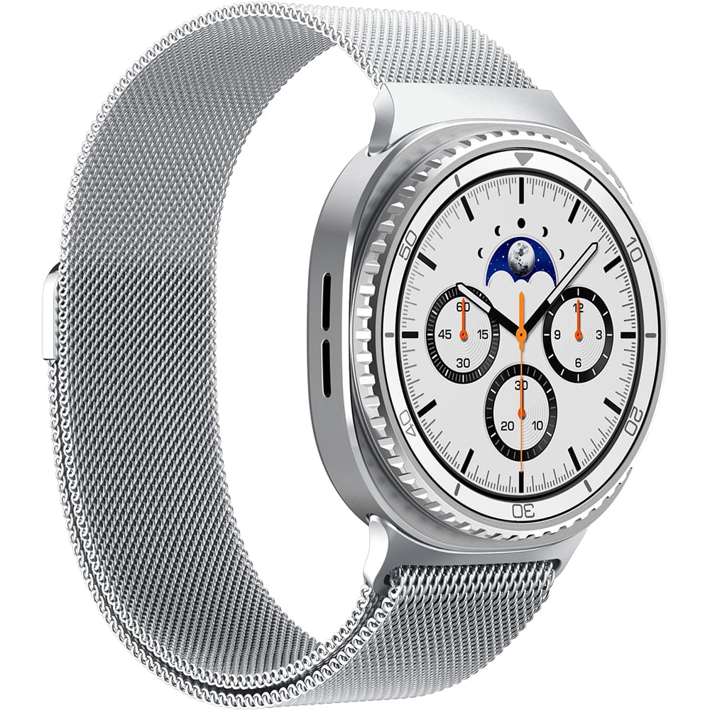 Bracelet Spigen Metal Fit pour Samsung Galaxy Watch9 / Watch8 / Watch8 Classic Series, Argenté AMP10121