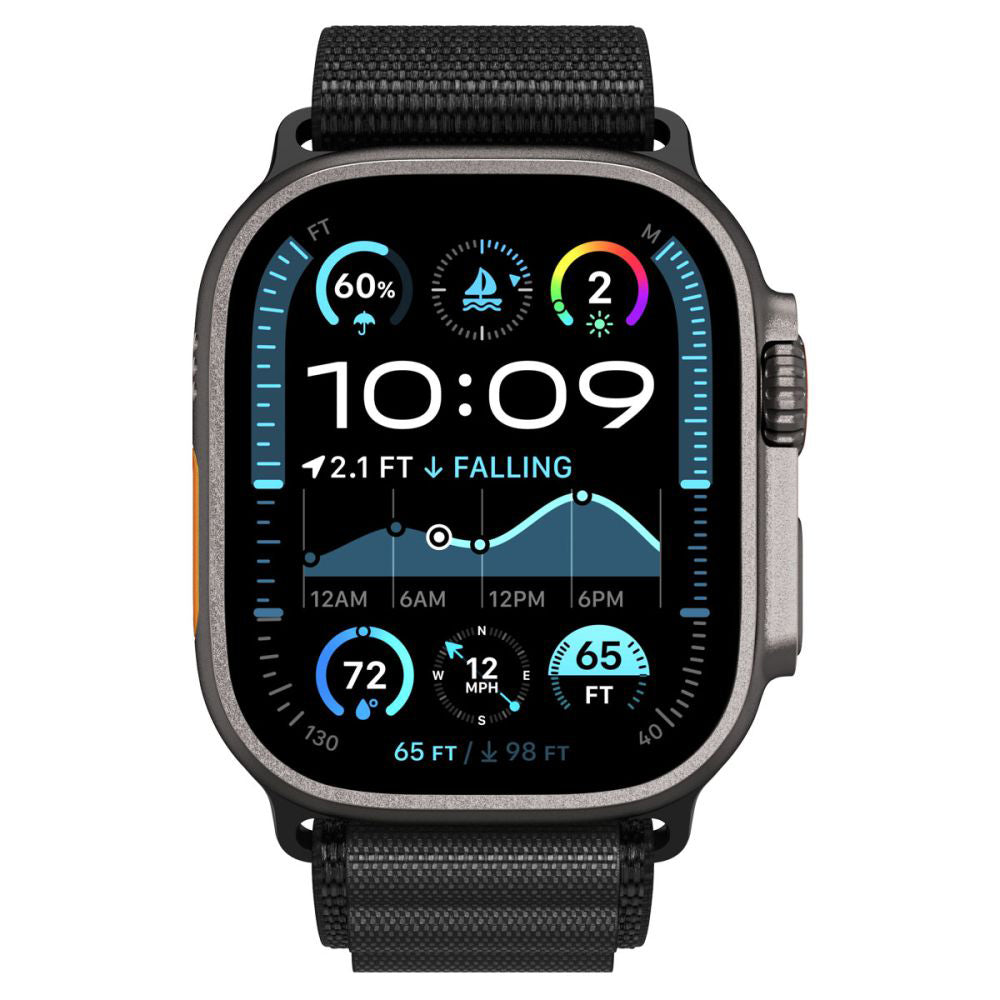 Bracelet Spigen WBF1 pour Apple Watch 49mm / 46mm / 45mm / 44mm Series, Noir AMP10144