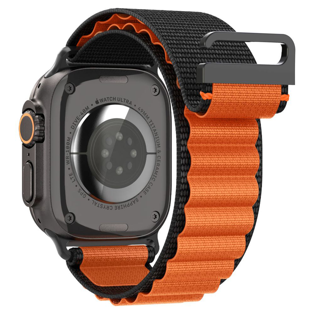 Bracelet Spigen WBF1 pour Apple Watch 49mm / 46mm / 45mm / 44mm Series, Noir Orange AMP10145