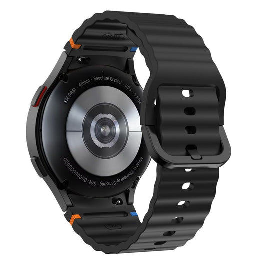 Tech-Protect - Bracelet sport en silicone pour Samsung Galaxy Watch7 / Watch FE / Watch6 / Watch5 / Watch4 Series, noir