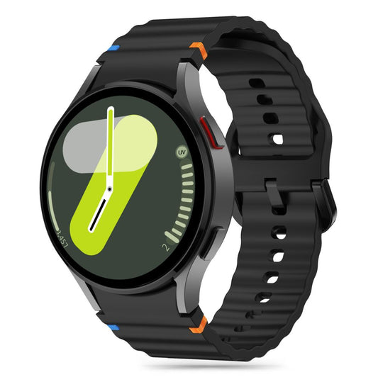 Tech-Protect - Bracelet sport en silicone pour Samsung Galaxy Watch7 / Watch FE / Watch6 / Watch5 / Watch4 Series, noir