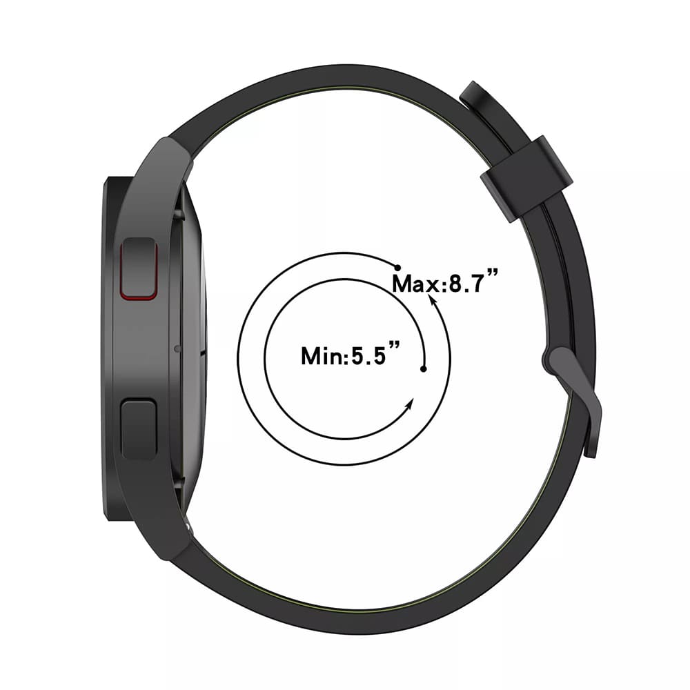 Bracelet Techsuit W002 pour Huawei Watch / Xiaomi Watch Series, 22mm, Noir