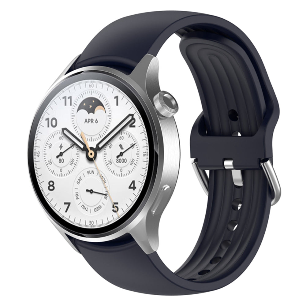 Bracelet Techsuit W003 pour Huawei Watch / Xiaomi Watch Series, 22mm, Bleu Marine