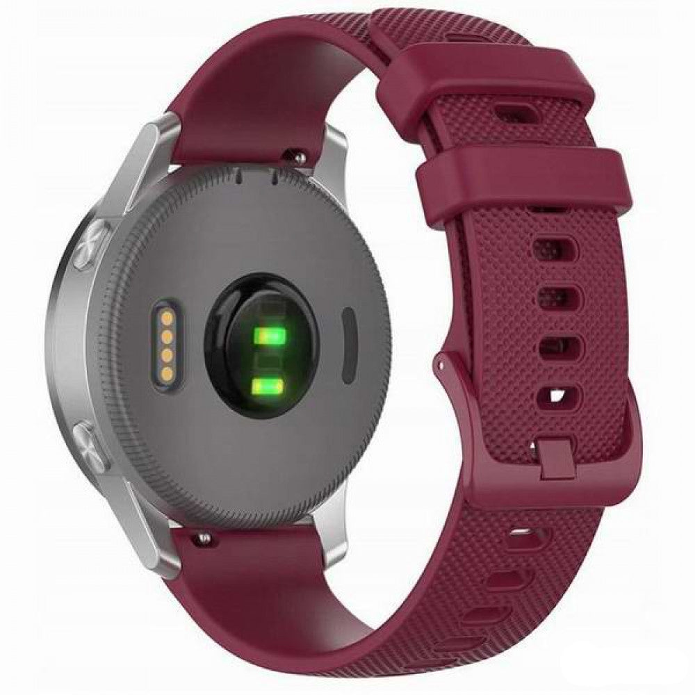 Bracelet Techsuit W006 pour Samsung Galaxy Watch / Huawei Watch Series, 20mm, Bordeaux