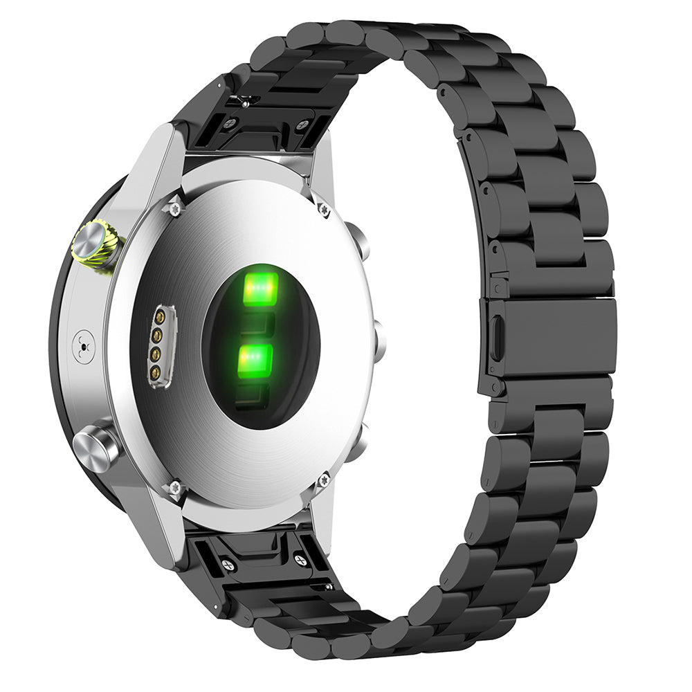 Bracelet Techsuit W010 pour Garmin Watch Fenix Series, 26mm, Noir