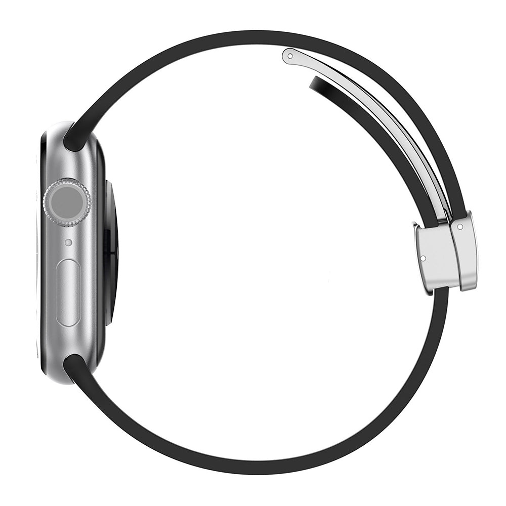Bracelet Techsuit W011 pour Apple Watch 49mm / 46mm / 45mm / 44mm / 42mm Series, Noir
