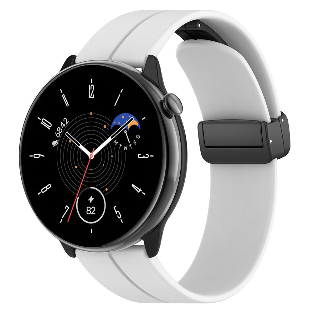 Bracelet Techsuit W011 pour Huawei Watch / Garmin Watch Series, 18mm, Blanc