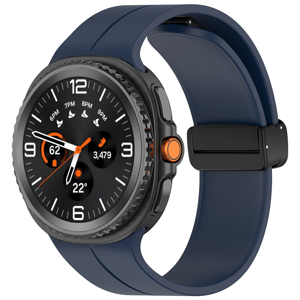 Bracelet Techsuit W011 pour Samsung Galaxy Watch 8 Classic / Watch8 44mm / Watch 8 40mm, Bleu Marine