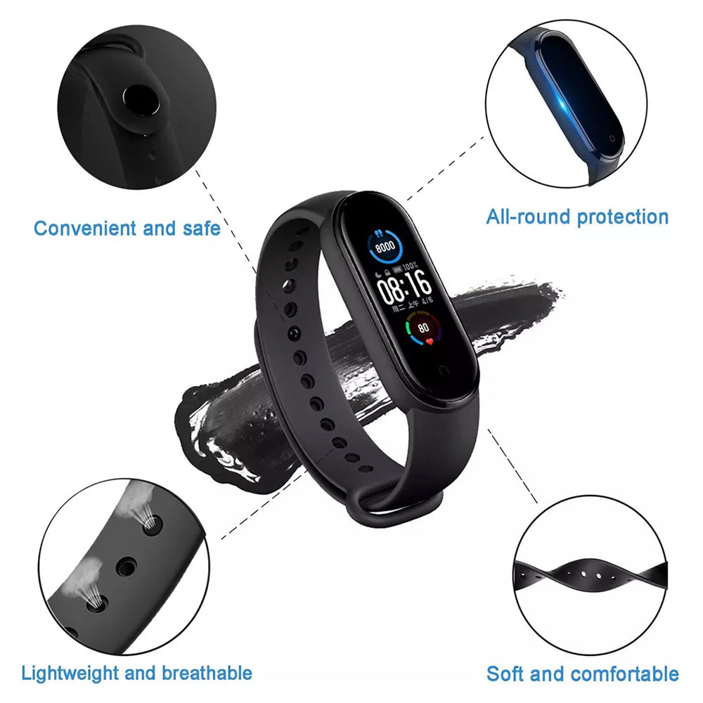 Bracelet Techsuit W013 pour Xiaomi Band / Amazfit Band Series, Noir