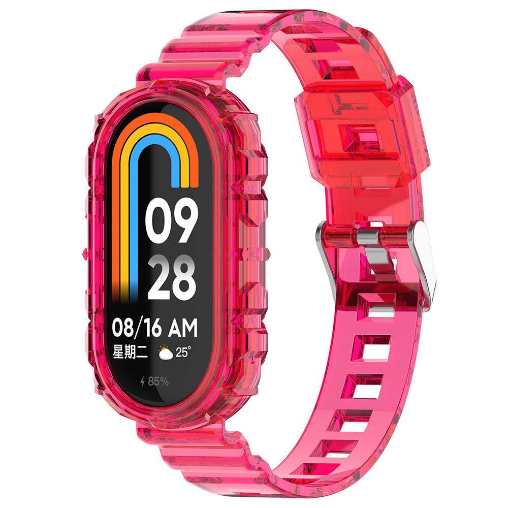 Bracelet Techsuit W017 pour Xiaomi Smart Band 9 / 8, Rose Rouge