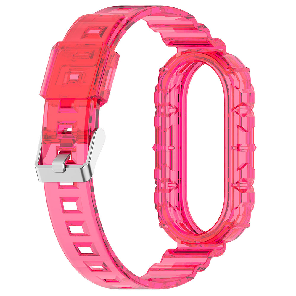 Bracelet Techsuit W017 pour Xiaomi Smart Band 9 / 8, Rose Rouge