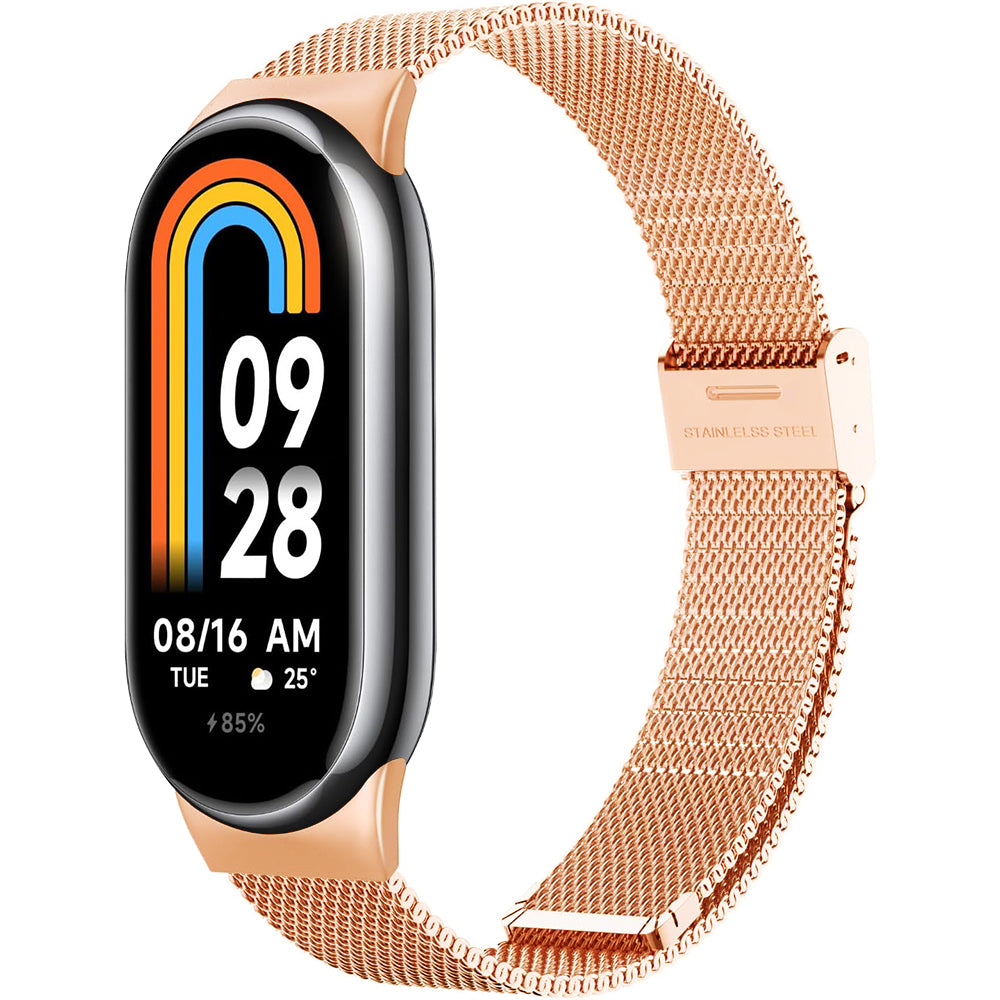 Bracelet Techsuit W022 pour Xiaomi Smart Band 9 / 8, 15mm, Rose Doré