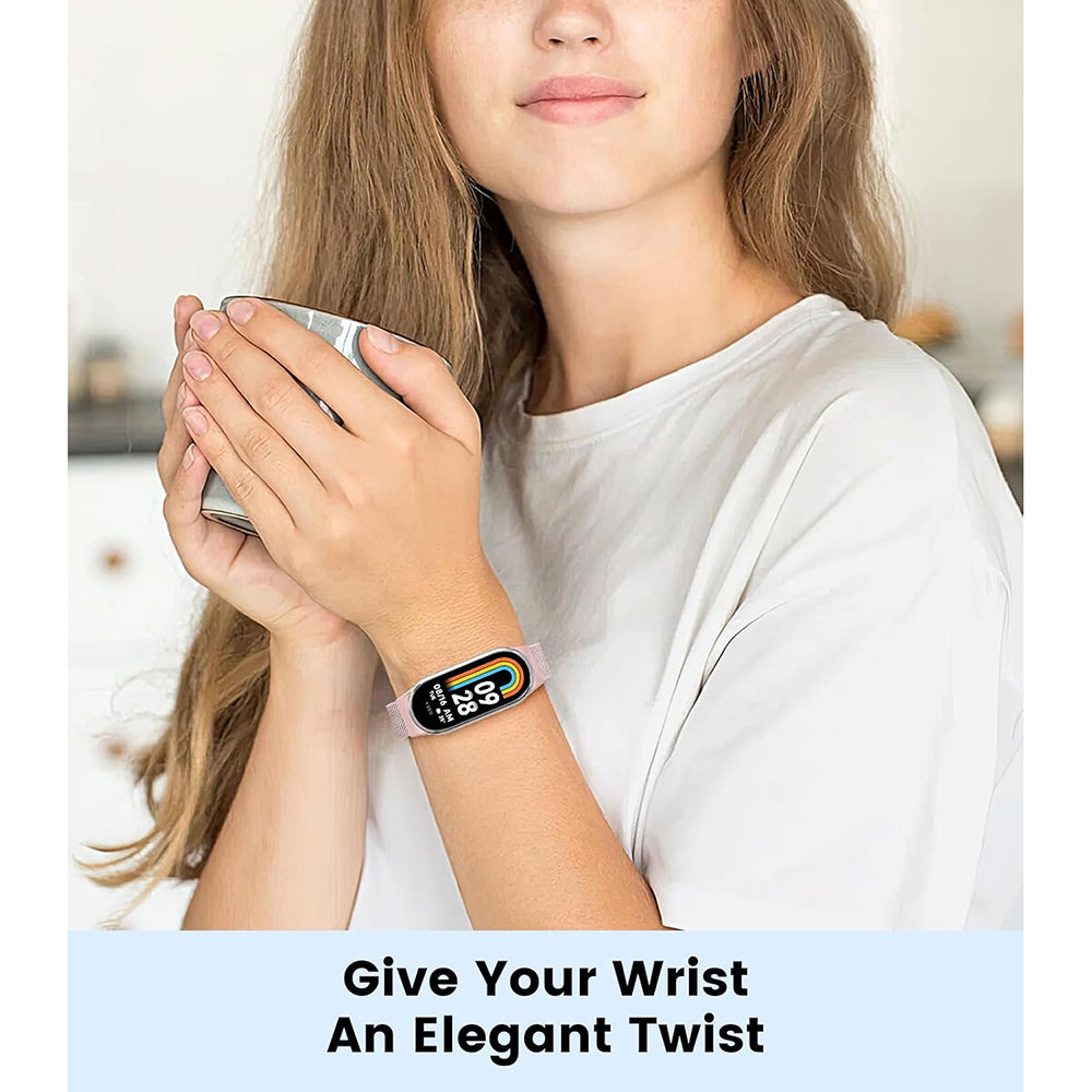 Bracelet Techsuit W022 pour Xiaomi Smart Band 9 / 8, 15mm, Rose Doré