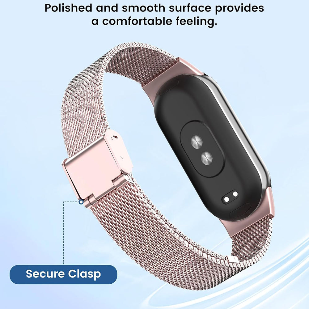 Bracelet Techsuit W022 pour Xiaomi Smart Band 9 / 8, 15mm, Rose Doré