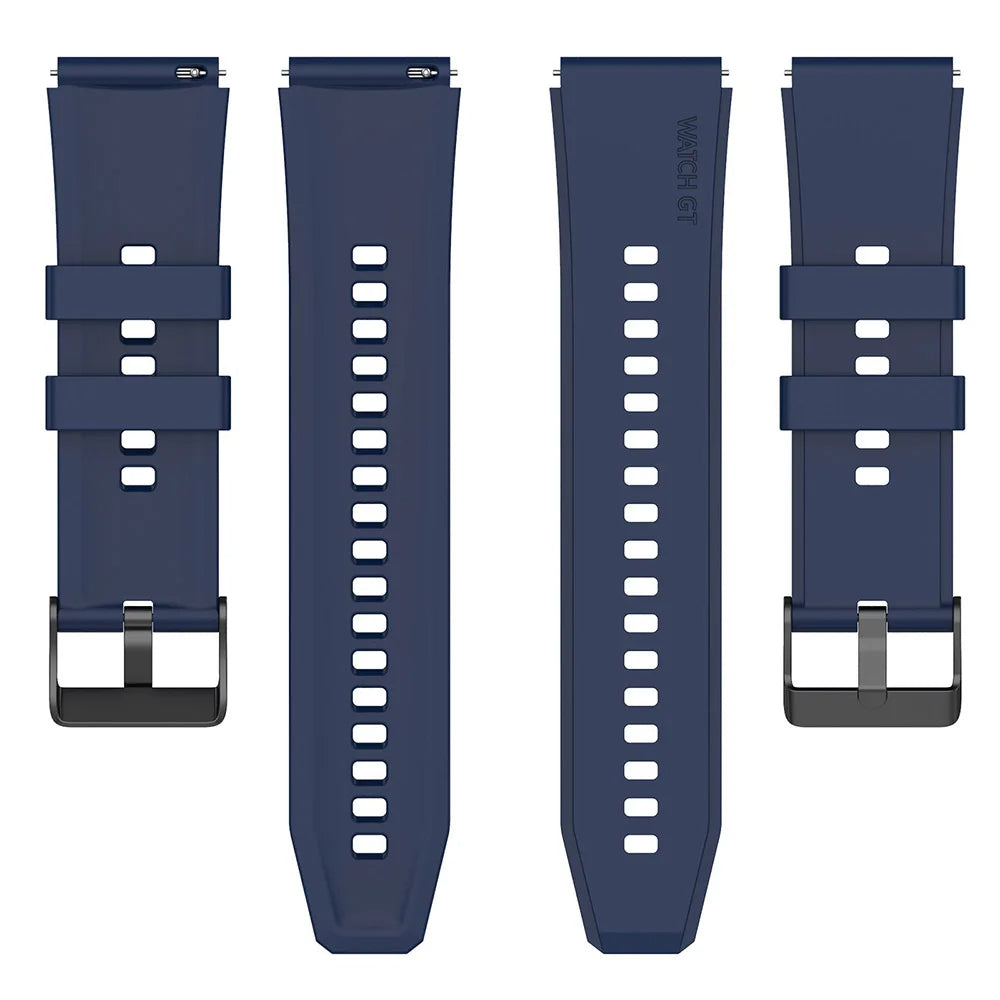 Bracelet Techsuit W026 pour Samsung Galaxy Watch / Huawei Watch Series, 20mm, Bleu Foncé