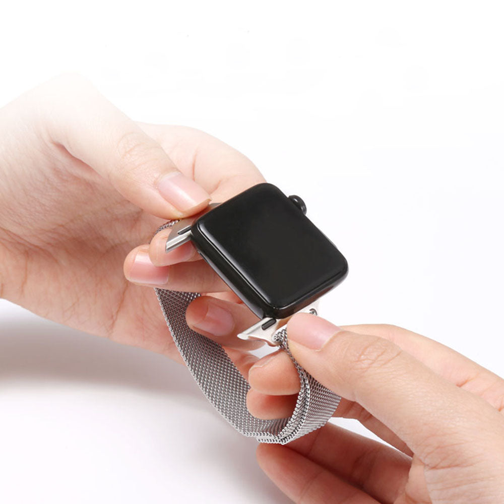 Bracelet Techsuit W034 pour Apple Watch 49mm / 46mm / 45mm / 44mm / 42mm Series, Noir