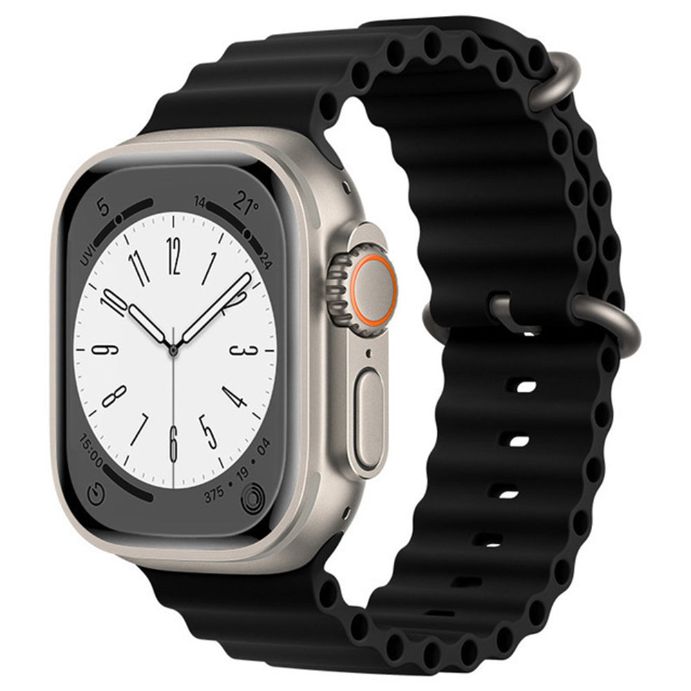 Bracelet Techsuit W038 pour Apple Watch 49mm / 46mm / 45mm / 44mm / 42mm Series, Noir