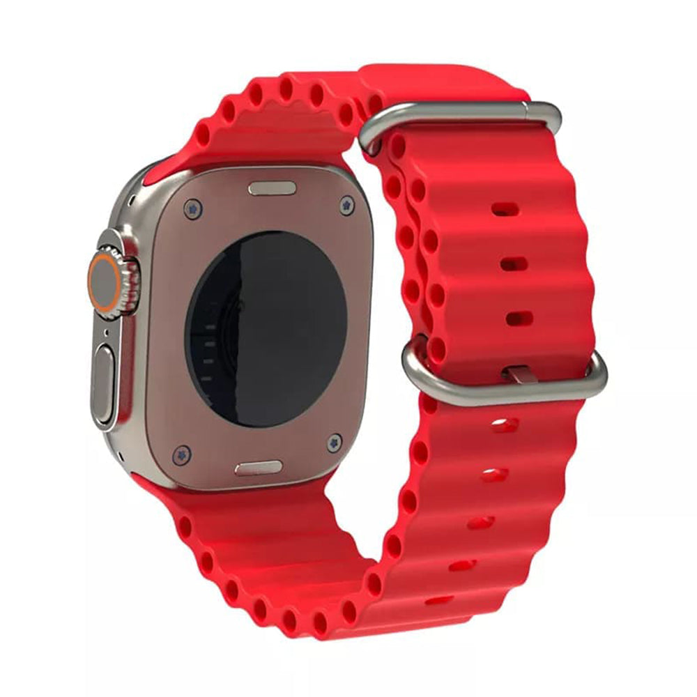 Bracelet Techsuit W038 pour Apple Watch 49mm / 46mm / 45mm / 44mm / 42mm Series, Rouge Foncé