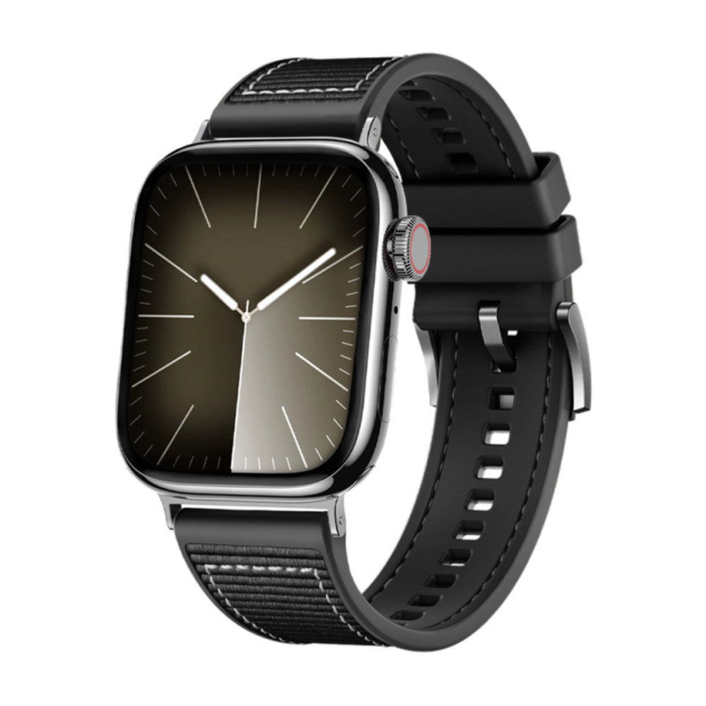 Bracelet Techsuit W051 pour Apple Watch 42mm / 41mm / 40mm / 38mm Series, Noir