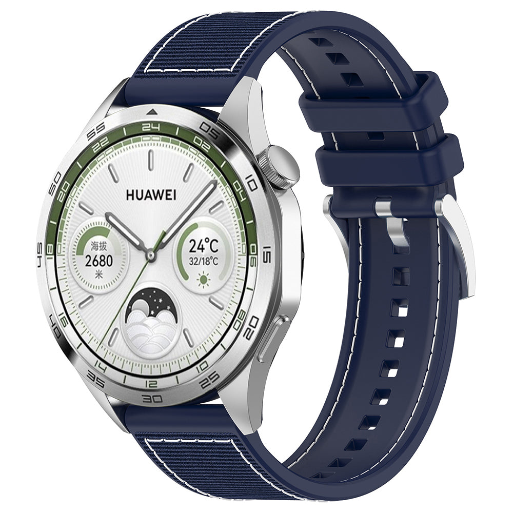 Bracelet Techsuit W051 pour Huawei Watch / Xiaomi Watch Series, 22mm, Bleu Foncé
