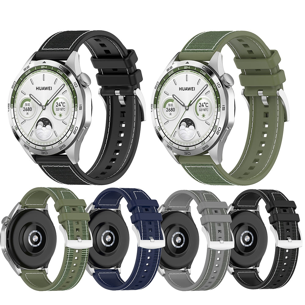 Bracelet Techsuit W051 pour Huawei Watch / Xiaomi Watch Series, 22mm, Bleu Foncé