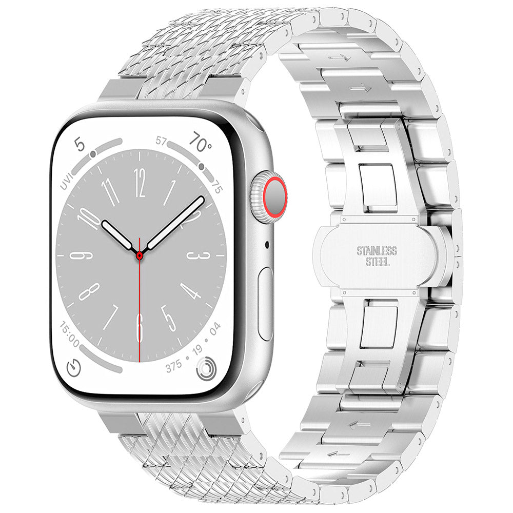 Bracelet Techsuit W052 pour Apple Watch 49mm / 46mm / 45mm / 44mm / 42mm Series, Argenté