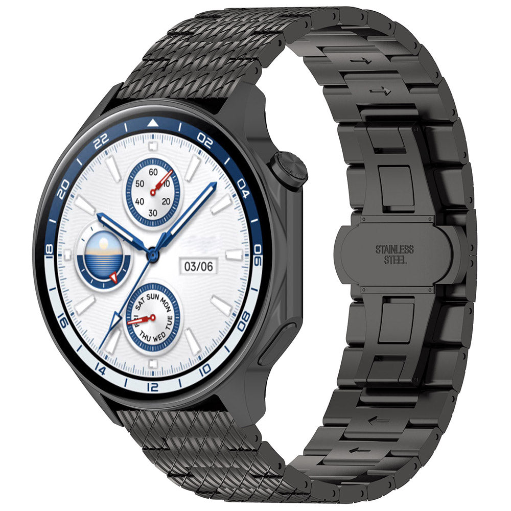 Bracelet Techsuit W052 pour Samsung Galaxy Watch / Huawei Watch Series, 20mm, Noir