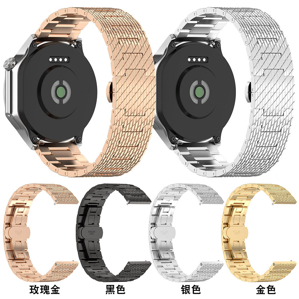 Bracelet Techsuit W052 pour Samsung Galaxy Watch / Huawei Watch Series, 20mm, Noir
