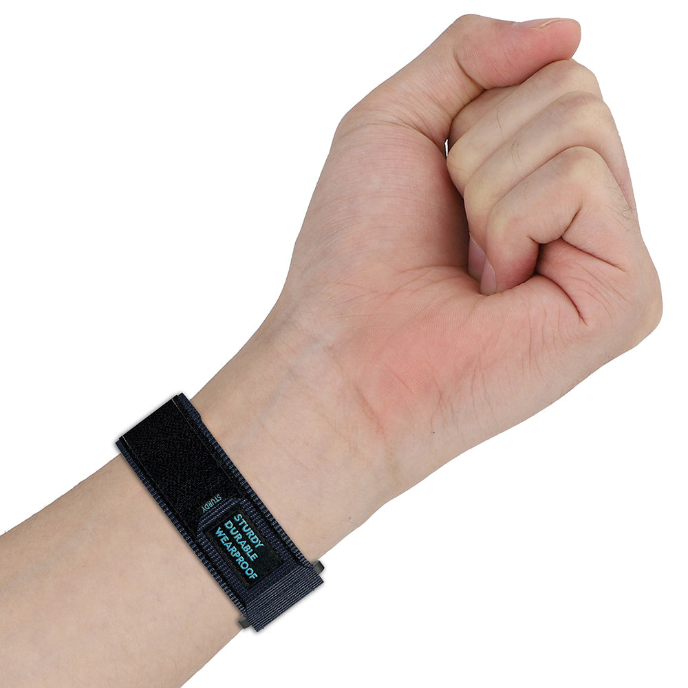 Bracelet Techsuit W057 pour Garmin Watch Fenix / Forerunner Series, 22mm, Bleu Marine