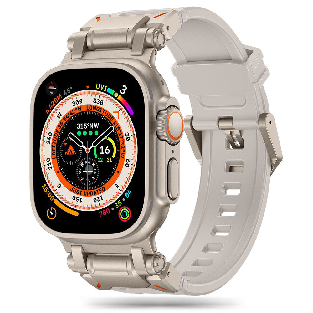 Techsuit W064 Strap for Apple Watch 49mm / 46mm / 45mm / 44mm / 42mm Series, Silver