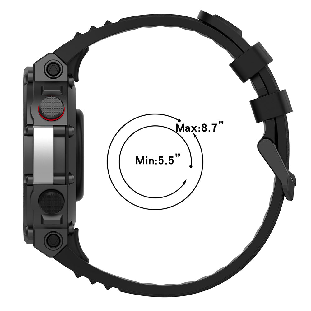 Bracelet Techsuit W067 pour Amazfit T-Rex 2, Vert Foncé