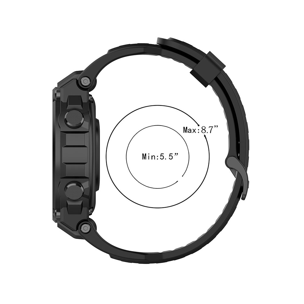 Bracelet Techsuit W067 pour Amazfit T-Rex Pro / T-Rex, Noir