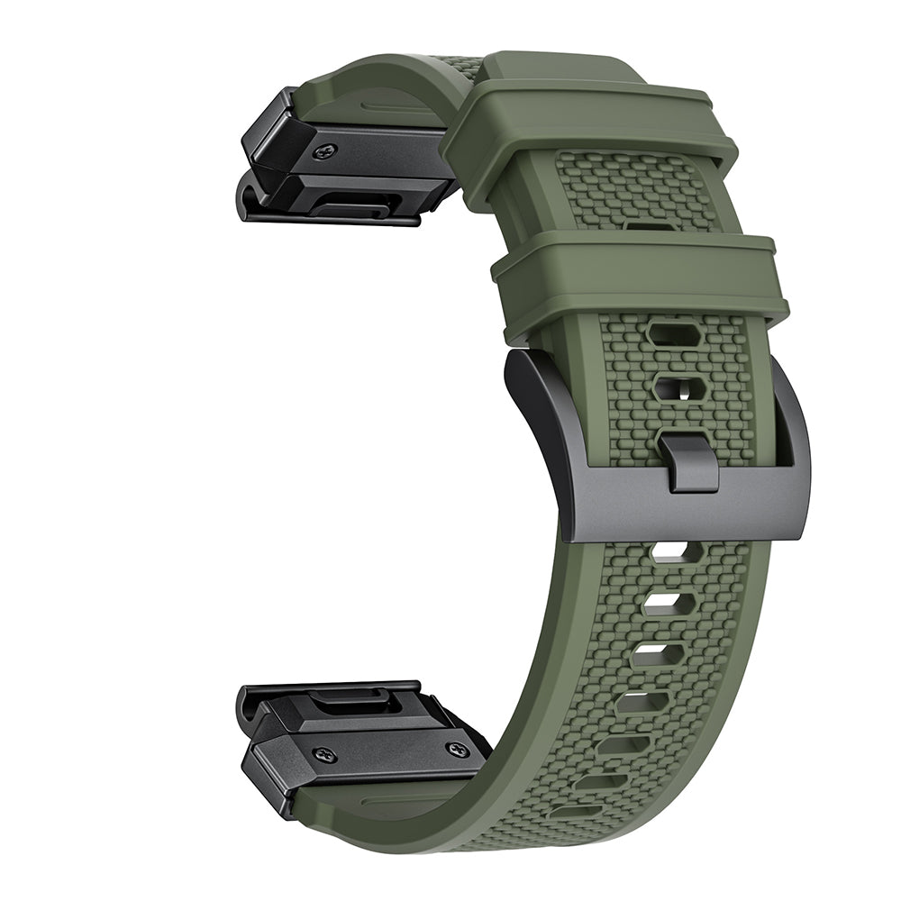 Bracelet Techsuit W068 pour Garmin Watch Fenix / Forerunner / Approach Series, 22mm, Orange Noir