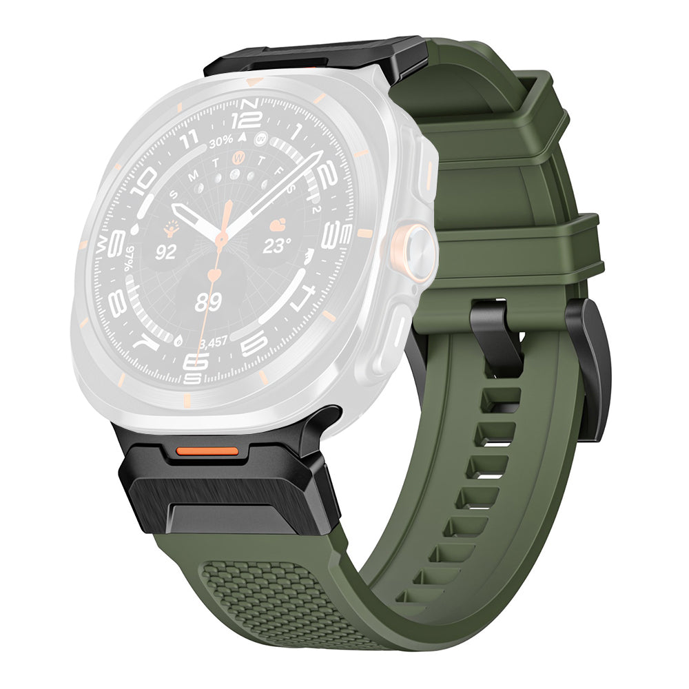 Bracelet Techsuit W068 pour Samsung Galaxy Watch Ultra, Vert Noir