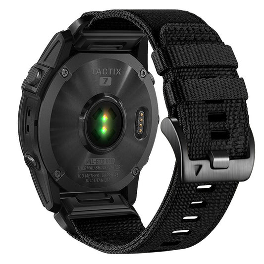 Bracelet Techsuit W070 pour Garmin Watch Fenix Series, 26mm, Noir
