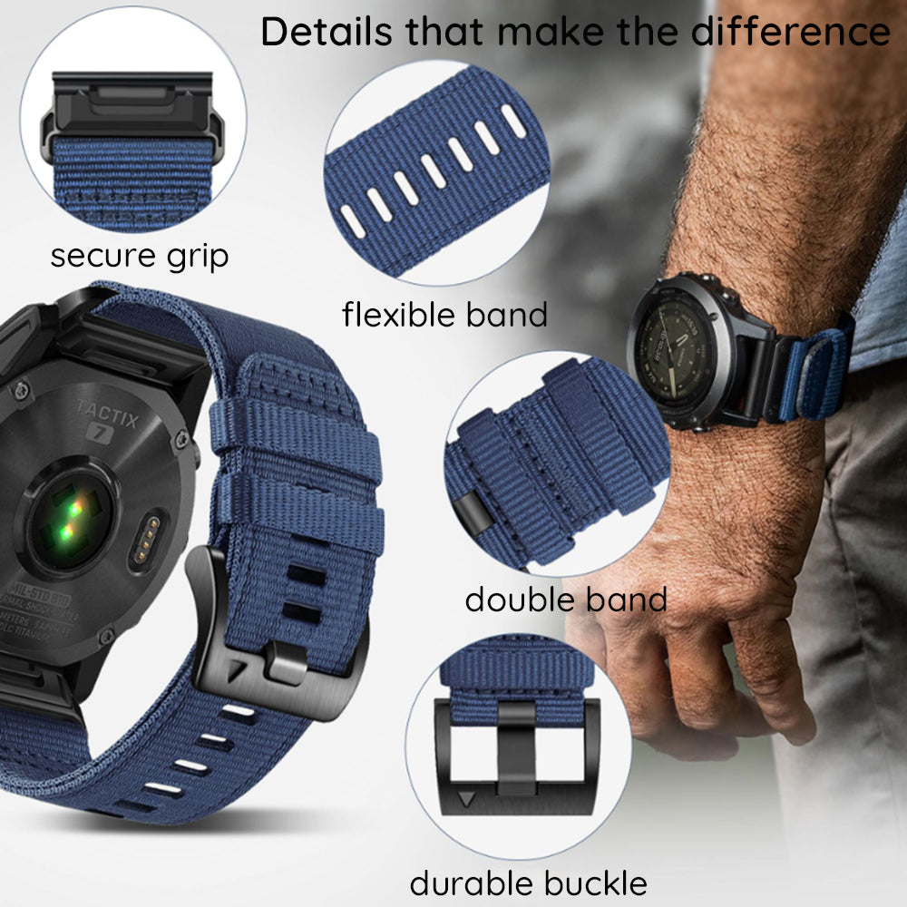 Bracelet Techsuit W070 pour Garmin Watch Fenix Series, 26mm, Orange