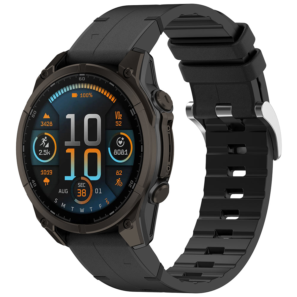 Bracelet Techsuit W071 pour Garmin Instinct / Approach / Fenix Watch Series, 20mm, Noir