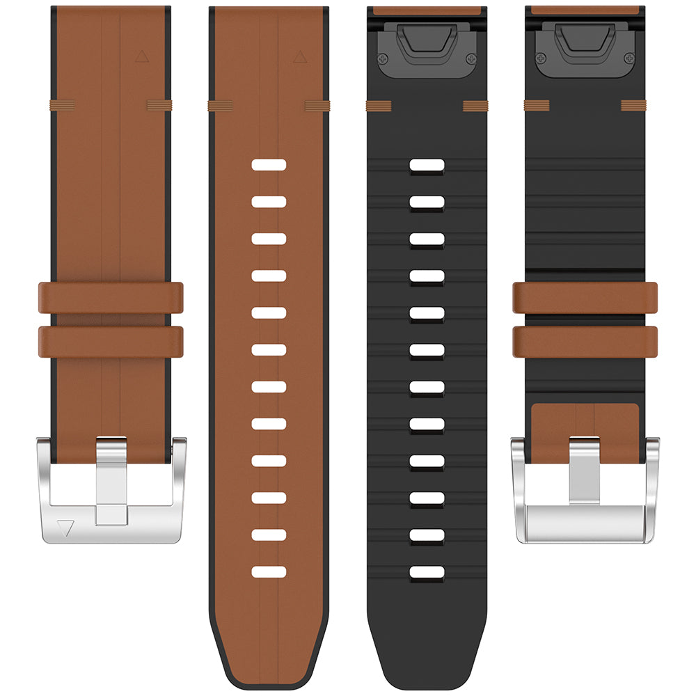 Bracelet Techsuit W071 pour Garmin Watch Fenix / Forerunner Series, 22mm, Marron