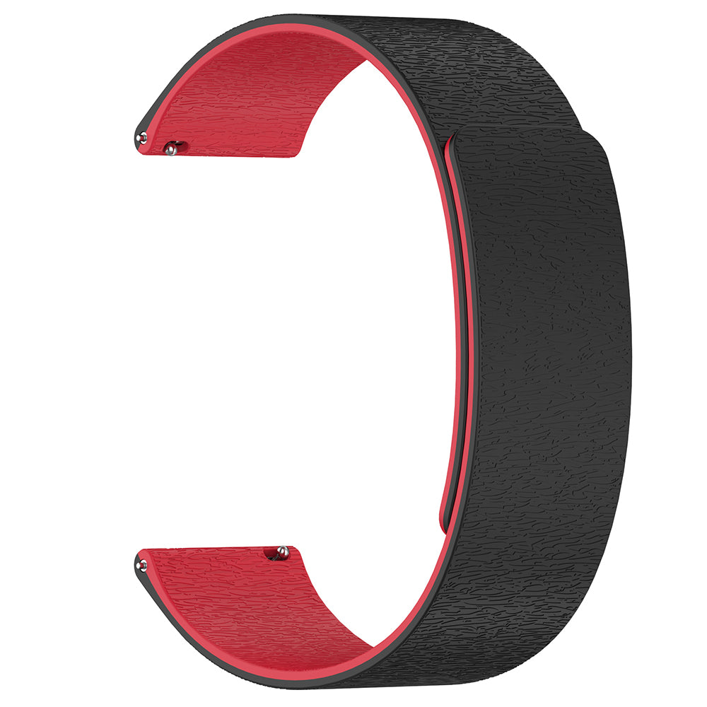 Bracelet Techsuit W074 pour Samsung Galaxy Watch Series, 20mm, Noir Rouge