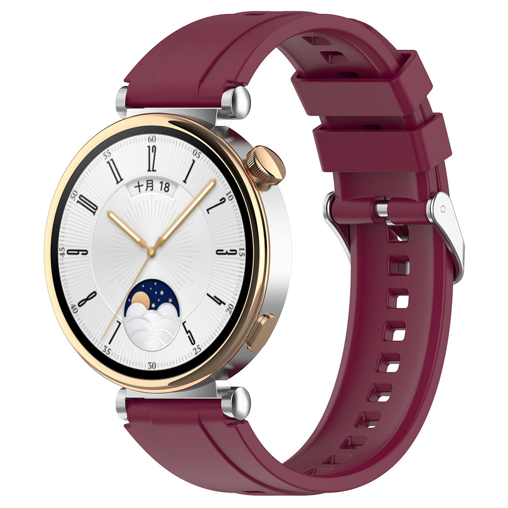 Bracelet Techsuit W075 pour Huawei Watch / Garmin Watch Series, 18mm, Bordeaux
