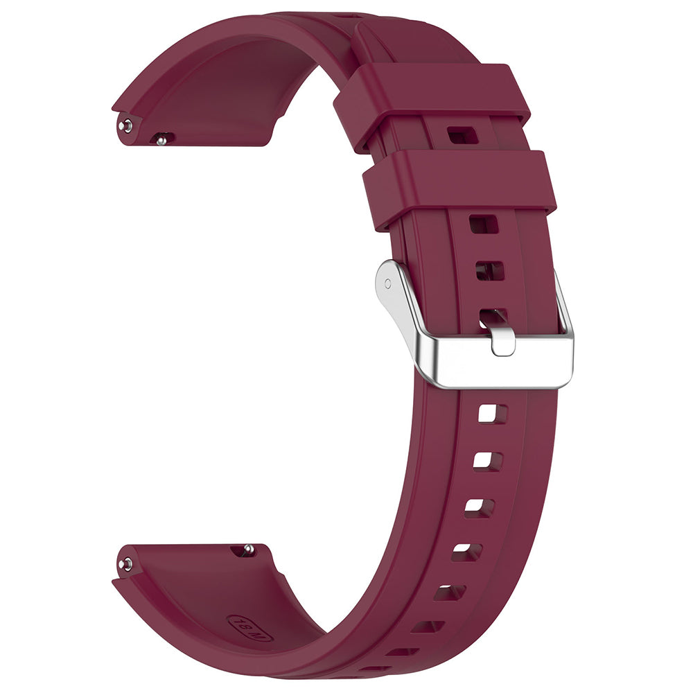 Bracelet Techsuit W075 pour Huawei Watch / Garmin Watch Series, 18mm, Bordeaux