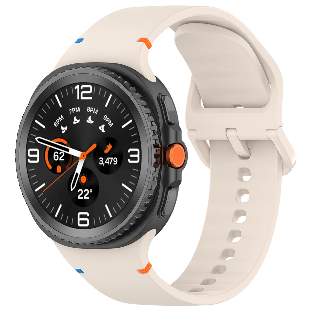 Bracelet Techsuit W079 pour Samsung Galaxy Watch 8 Classic / Watch8 44mm / Watch 8 40mm, Beige