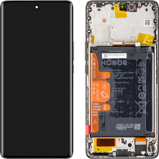 Ecran tactile Ecran tactile Honor Magic6 Lite, avec cadre et batterie, Midnight Black, Service Pack 0235AHHP